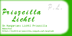 priszcilla lichtl business card